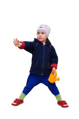 girl holding a watering can in hand