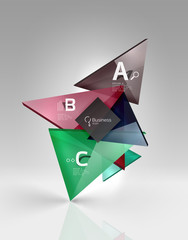 Vector 3d triangle abstract background