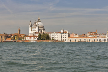 Fototapeta na wymiar Venice cityscape, view fron lagoon. Italy.