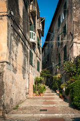 beautiful ancient streets of the Italian city