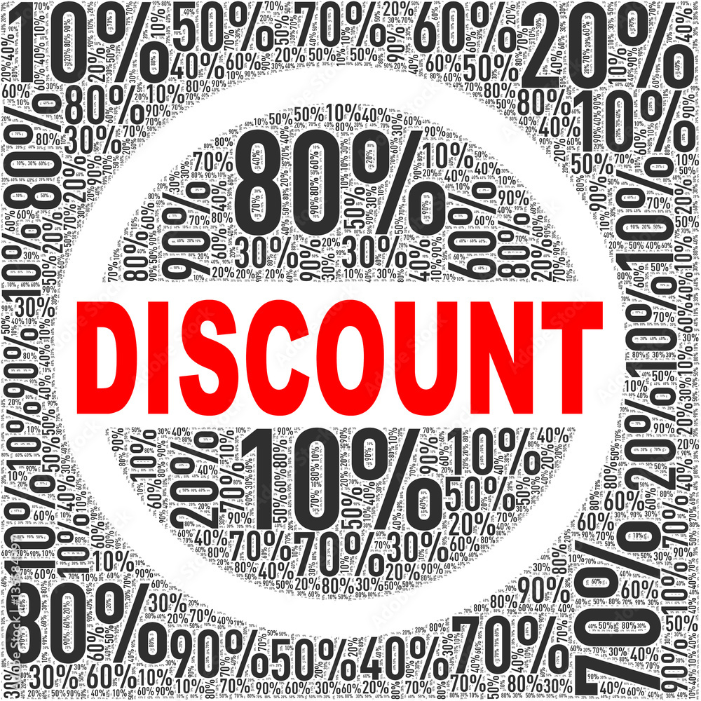 Sticker special discount sale wordcloud tag