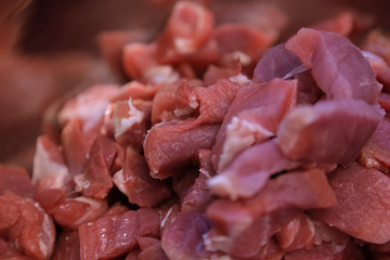 geschnittenes schweinefleisch