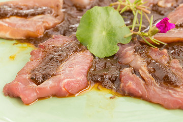 Raw meat seasoning for grilling.