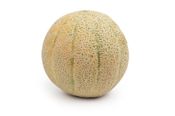 Honey melon isolated on white with clipping path
