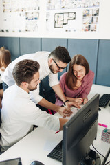 Team of architects working in office
