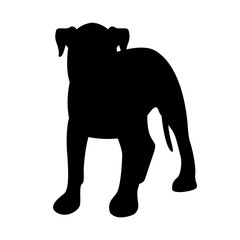 Puppy Dog Vector illustration silhouette black