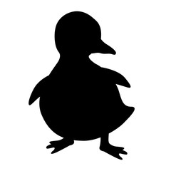 duckling vector illustration  black silhouette