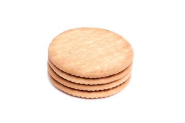 вкусное круглое печенье на белом фоне \ delicious round cookies isolated