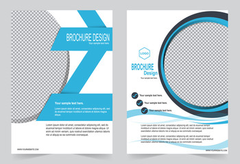 Blue Brochure template flyer design
