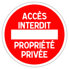 Panneau routier en France : propriété privée