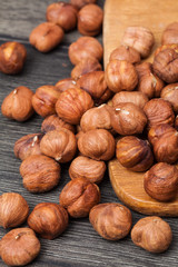 Nuts. A lot of. Different. Tasty and healthy food.