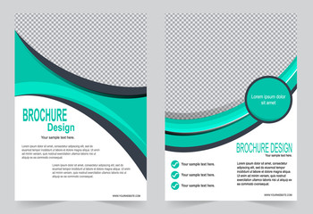 Green Brochure template flyer design