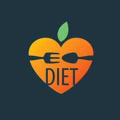 vector logo for diet