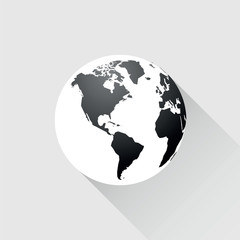 black earth with long shadow