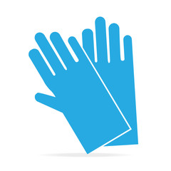 Cleaning gloves icon sign illustration