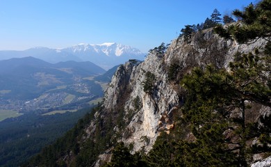 Fototapeta na wymiar Schneeberg Aussicht Hohe Wand