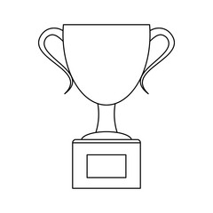 winner trophy icon over white background. vector illustration