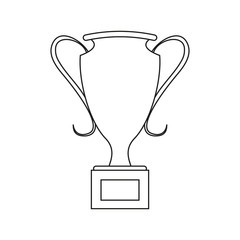 winner trophy icon over white background. vector illustration