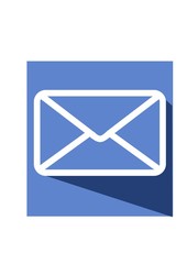 Flat icon mail blue