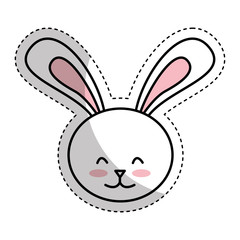 cute rabbit isolated icon vector illustration design