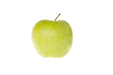 green apple on a white background close-up