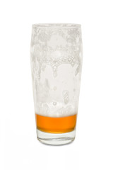 Craft Pub Glass with Thee-Quarter Empty Glass