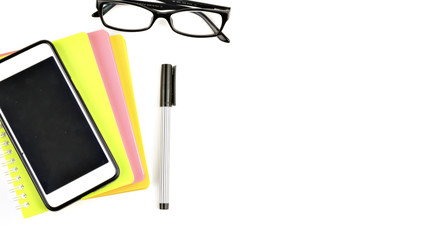 workplace on white background