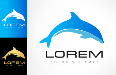 Naklejka premium dolphin logo