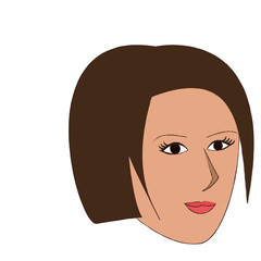 woman face cartoon icon over white background. colorful design. vector illustration