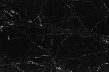 Fototapeta na wymiar Black marble natural pattern for background, abstract black and