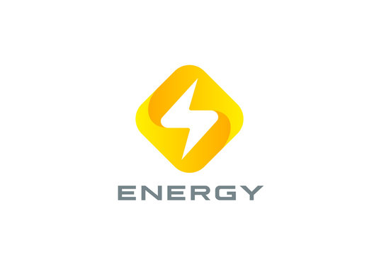 Flash Logo design Thunderbolt symbol Energy Power electric speed