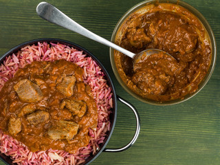 Lamb Rogan Josh Curry With Pilau Rice