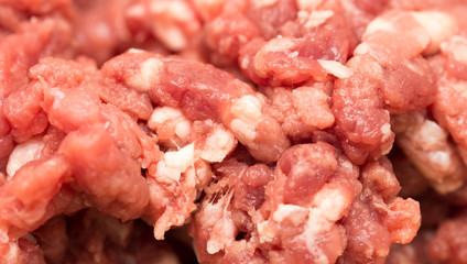 minced meat as a background. macro