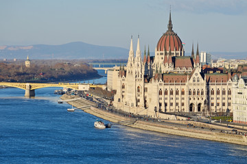 Obraz premium Parlament Węgier, Budapeszt, Węgry