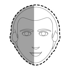 man face cartoon icon over white background. vector illustration