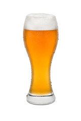 Isolated Wheat Beer, with Condensation and Foam top #1
