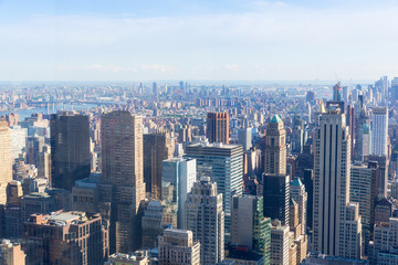Fototapeta na wymiar Manhattan with Empire State Building panorama