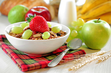 Granola cereal bowl