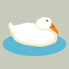 duck head vector illustration style Flat