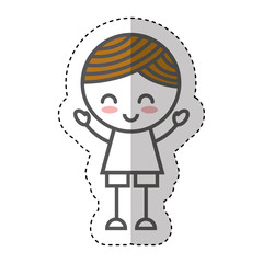 cute little boy character vector illustration design