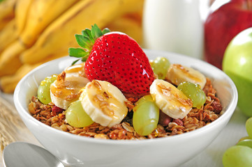 Granola cereal bowl