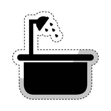 shower hotel service icon vector illustration design