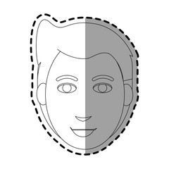 man face cartoon icon over white background. vector illustration
