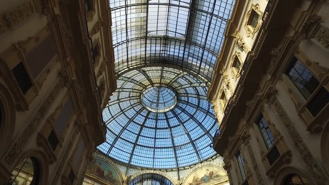 The Galleria Vittorio Emanuele II, one of the world's oldest shopping malls, Milan, Italy