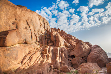 beautiful views of the Sinai mountains in Egypt