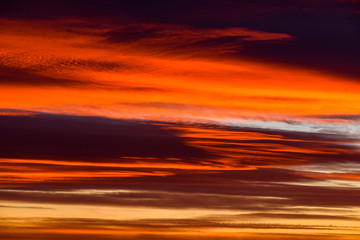 Fototapeta na wymiar Beautiful Red And Orange Summer Sunset Sky