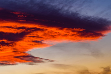 Beautiful Red And Orange Summer Sunset Sky