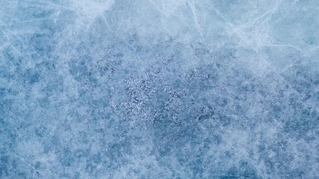 Ice melting in river.