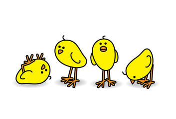 Four Chicks in a Casual Group