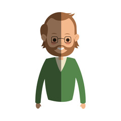 man cartoon icon over white background. colorful design. vector illustration